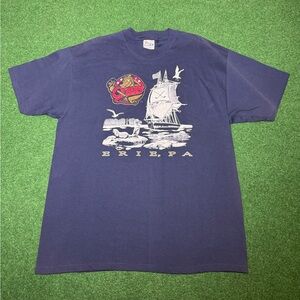 Vintage 90s Erie Otters T-shirt, Rare NHL Hockey Team Penguins Pennsylvania (XL)